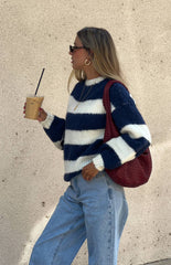 Navy Stripe Knit Jumper