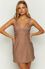 Chocolate Geo Mini Dress