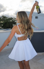 White Strapless Mini Dress