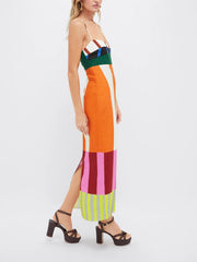 Chic Multi Striped Maxi Dress