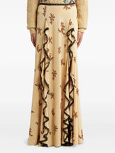 Light Yellow Frilled Maxi Skirt