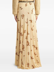 Light Yellow Frilled Maxi Skirt