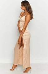 Coral Pink Maxi Formal Dress