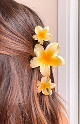 Lovely Yellow Flower Clip 3 Pack
