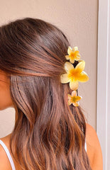 Lovely Yellow Flower Clip 3 Pack