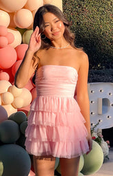 Baby Pink Tulle Mini Dress