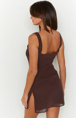 Brown Bodycon Mini Dress