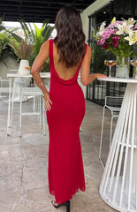 Wine Red Maxi Dress