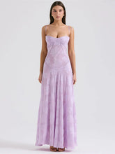 Chic Floral Textured Slip Maxi Dress