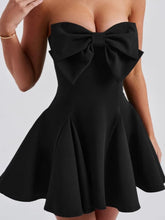 Sweet Bow-Tie Bandeau Mini Dress