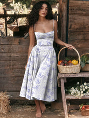 Dainty Floral Spaghetti Strap Dress