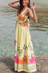 Resort Printed Sleeveless Midi Dress