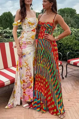 Bold Geo Print Maxi Dress