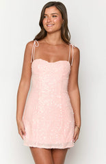 Light Pink Sequin Mini Dress