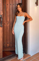 Baby Blue Lace Maxi Dress