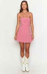 Red Gingham Mini Dress