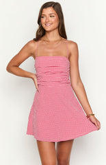 Red Gingham Mini Dress