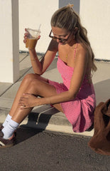 Red Gingham Mini Dress