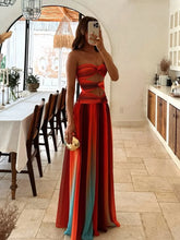 Orange Front Knot Bandeau Maxi Dress