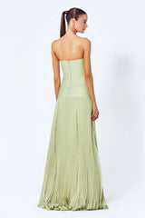 Flowy Green Bandea Maxi Dress
