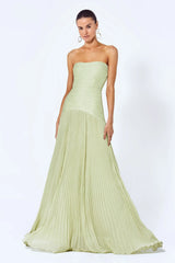 Flowy Green Bandea Maxi Dress