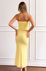 Yellow Slim Fit Maxi Skirt