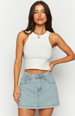 Light Wash Denim Skort