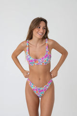 Purple Floral Tank Bikini Sets