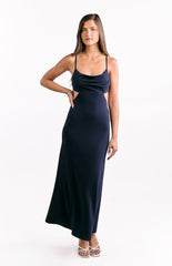 Navy Slip Formal Maxi Dress