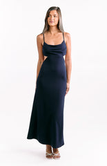 Navy Slip Formal Maxi Dress