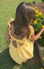 Yellow Back-Tie Mini Dress