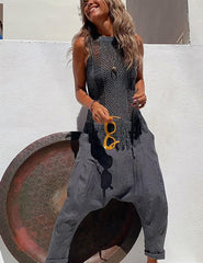 Desert Sleeveless Tassel Knit Top