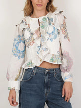 Vintage Floral Ruffled Blouse