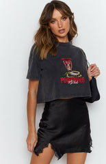 Black Split Mini Skirt