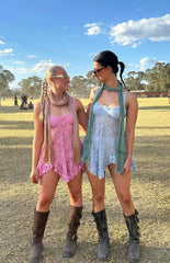 Hot Pink Lace Mini Dress