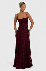 Spaghetti Strap Backless Textured Maxi Dress