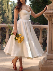 White Tulle Slip Midi Dress