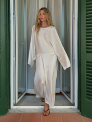 Simplicity White Batwing Maxi Dress