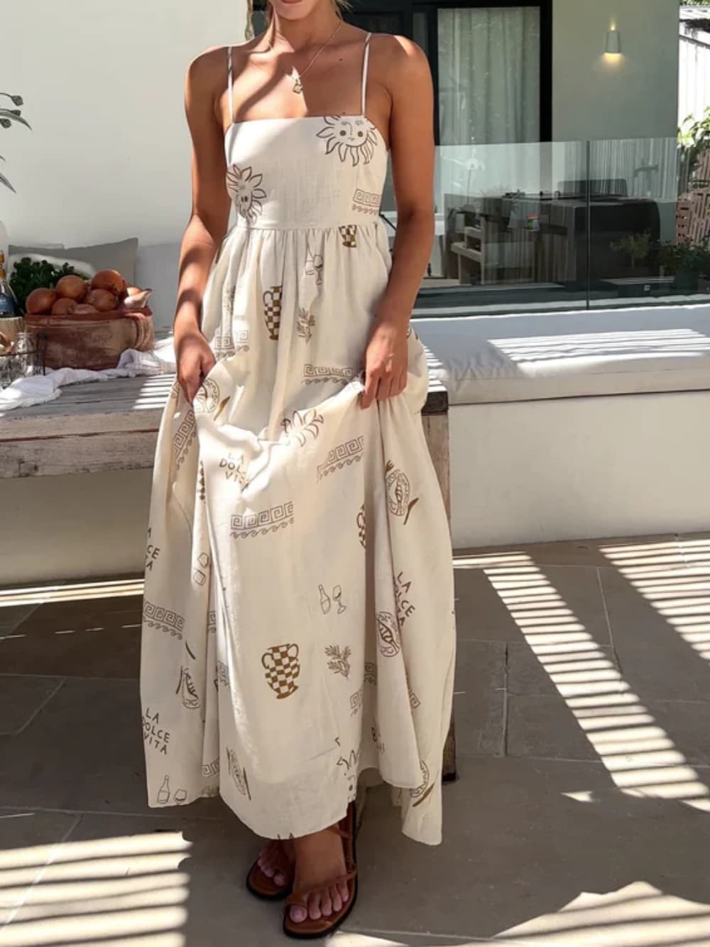 Chill Vibes Spaghetti Strap Maxi Dress