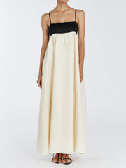 Black White Slip Maxi Dress