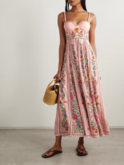 Pink Vintage Floral Slip Dress