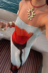 Artistic Floral Slip Maxi Dress