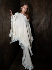 Ivory Lace Shawl Top and Mermaid Skirt Set
