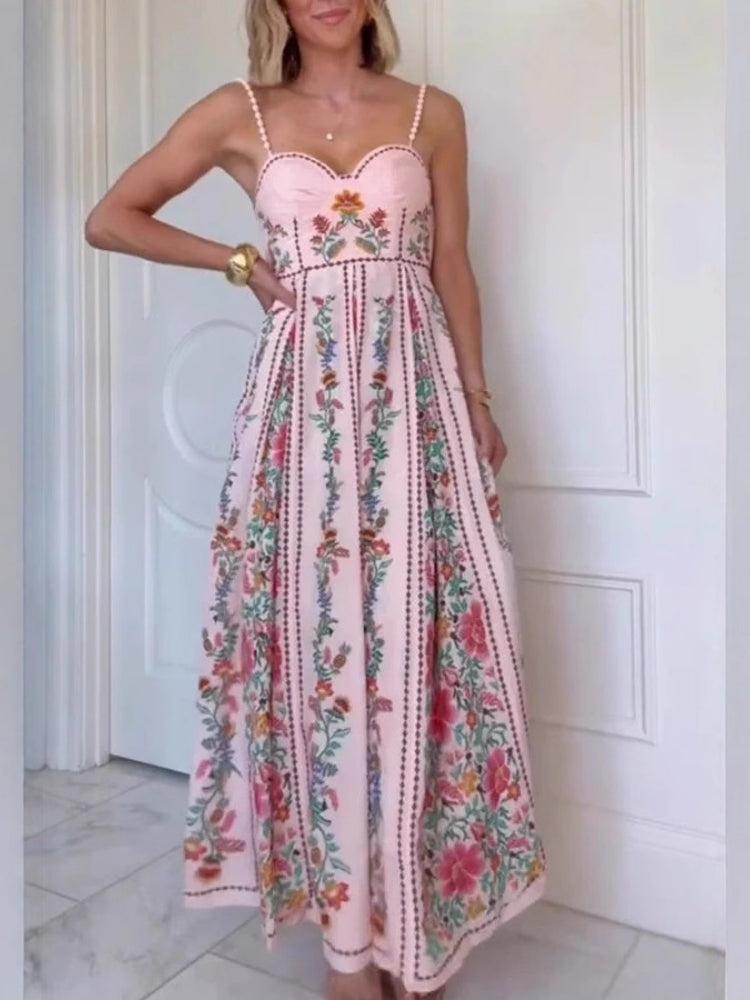Pink Vintage Floral Slip Dress