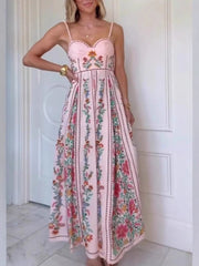 Pink Vintage Floral Slip Dress