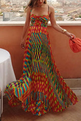 Bold Geo Print Maxi Dress
