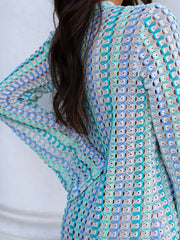 Boho Crochet Knit Maxi Dress