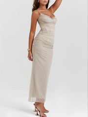 Light Gray Bodycon Maxi Dress