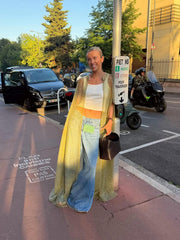 Lime Green Sheer Long Cape