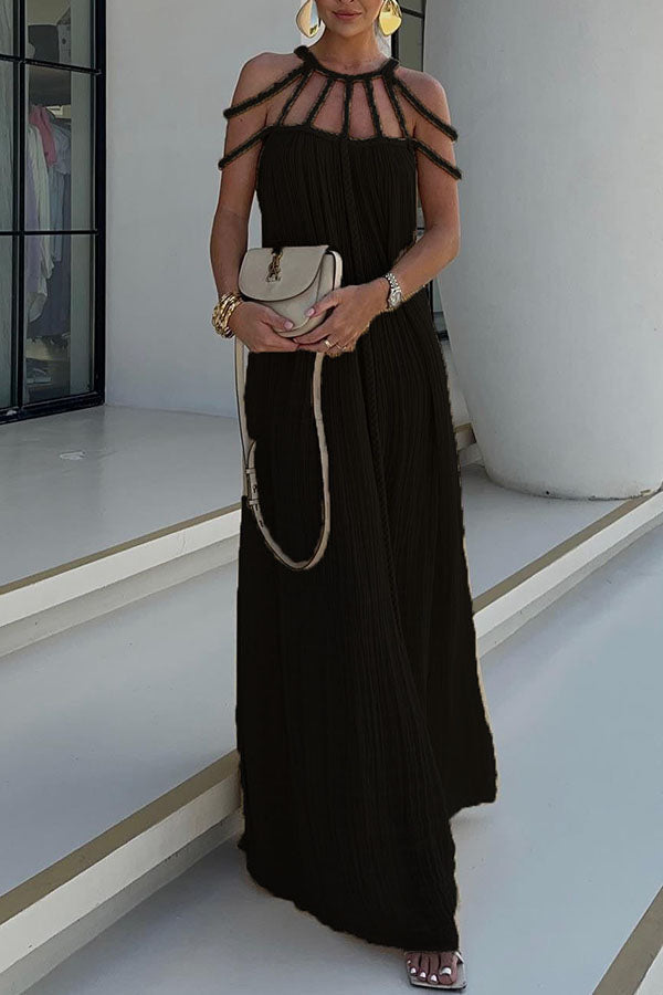 Braided Shoulder Straps Maxi Dress
